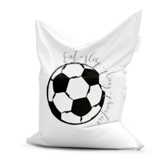zitzak voetbal zwart wit kinderkamer