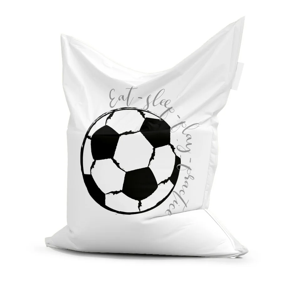 zitzak voetbal zwart wit kinderkamer