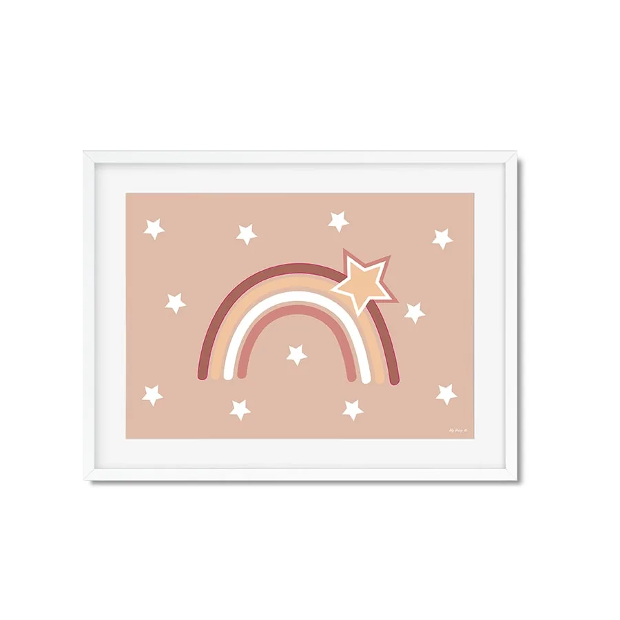 Poster regenboog in aardetinten 1 poster regenboog in aardetint hiphuisje