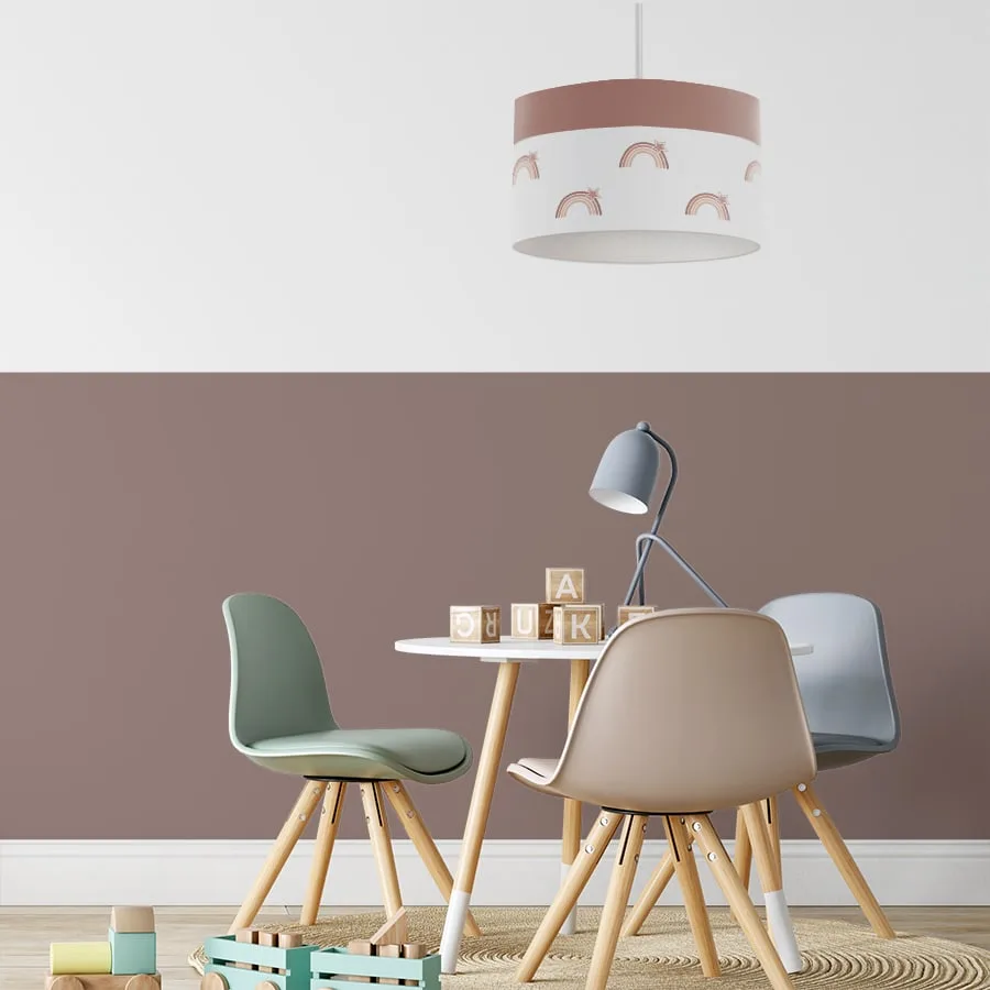 Hanglamp aardetinten met regenboog 2 sfeer hanglamp regenboog aardetint hiphuisje