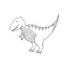 dino zwartwit sticker hiphuisje