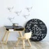 kleine muurstickers dino zwart wit kinderkamer