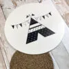 XL Muurcirkel tipi zwart wit | 60 cm | 3 XL muurcirkel tipi zwartwit hiphuisje