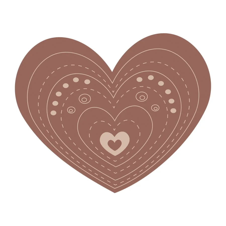 Muursticker hartje vrijstaand hiphuisje