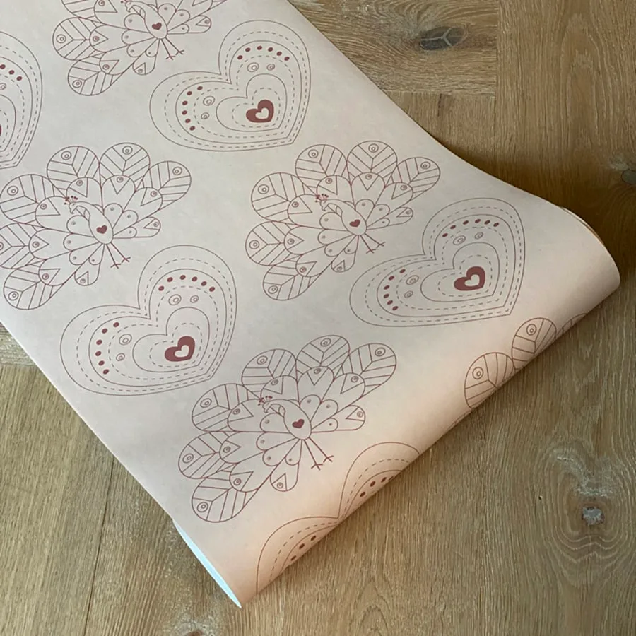 detail naturel behang meisjeskamer hiphuisje