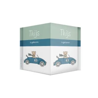 geboortebord cheetah auto jongetje hiphuisje