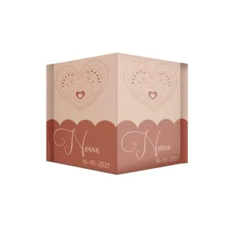 geboortebord hartje naturel meisje hiphuisje