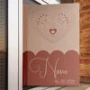 geboortebord met hartje in naturel raambord meisje geboren hiphuisje