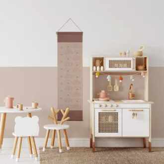 groeimeter naturel hartje pauw meisjeskamer hiphuisje