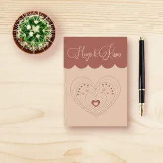 wenskaart hartje meisje naturel hiphuisje kopiëren