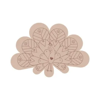 muursticker pauw vrijstaand hiphuisje