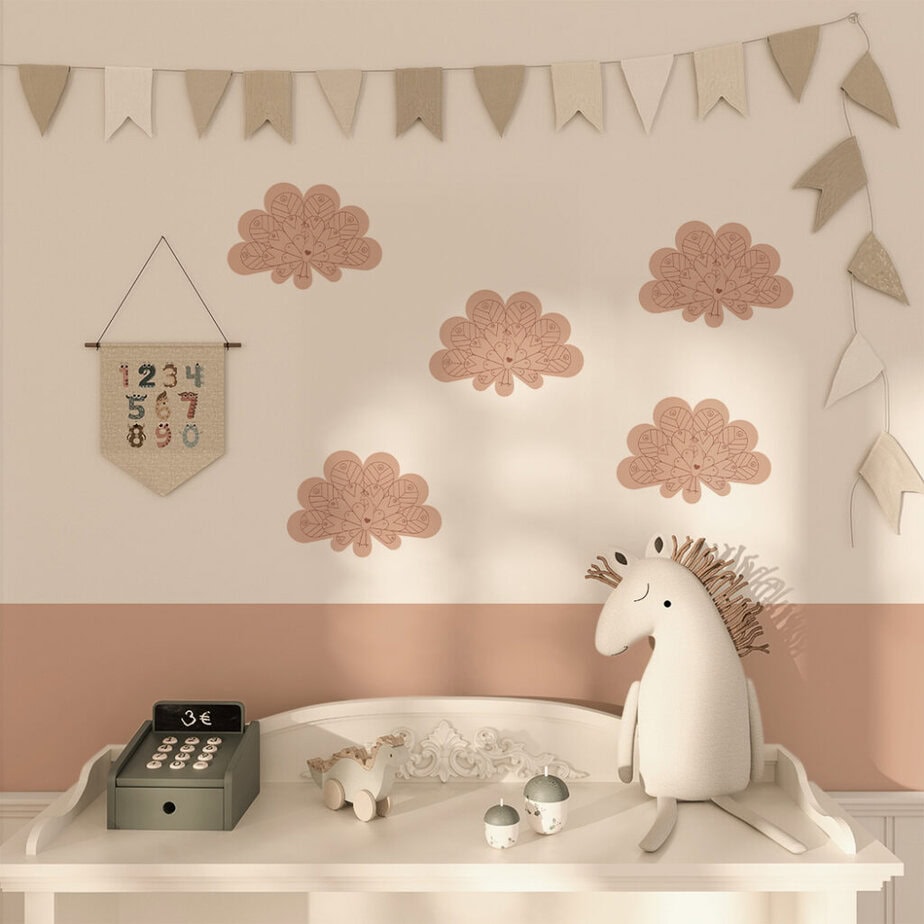 muurstickers pauw naturel voor de kinderkamer hiphuisje muurstickers pauw naturel voor de kinderkamer hiphuisje