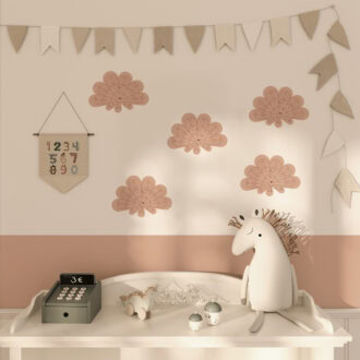 muurstickers pauw naturel voor de kinderkamer hiphuisje