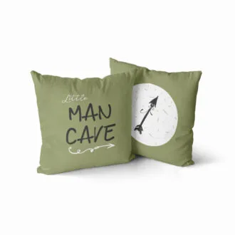 kussen little man cave groen kinderkamer