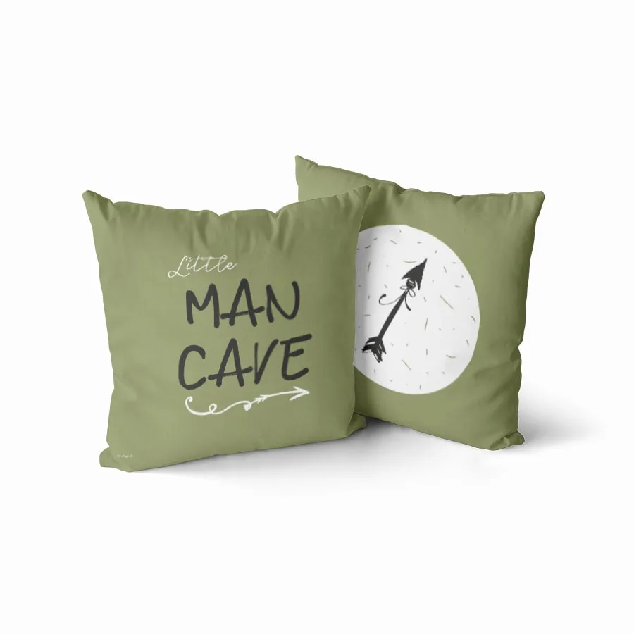 kussen little man cave groen kinderkamer