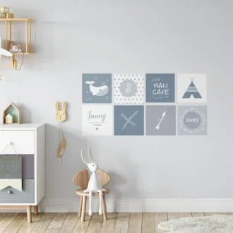 tegeltjes jongenskamer decoratie wand kraamcadeau hiphuisje