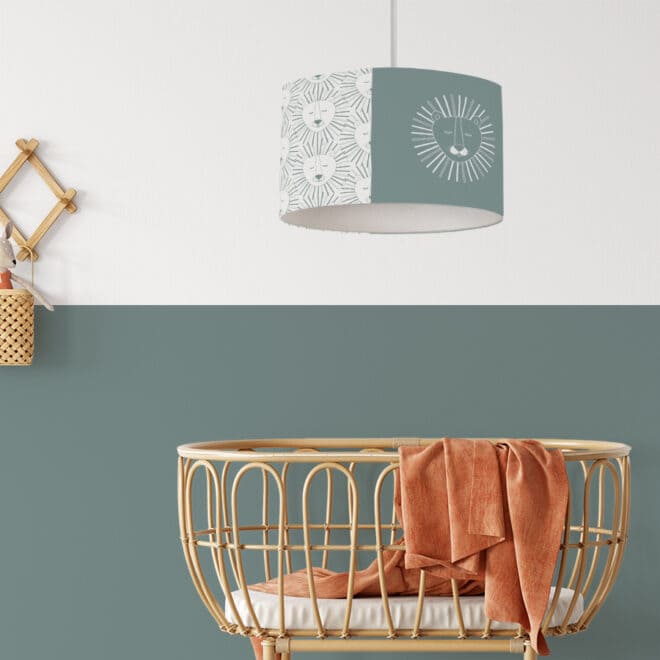 hanglamp leeuw in groen voor de kinderkamer - verlichting kinderkamer - hip huisje