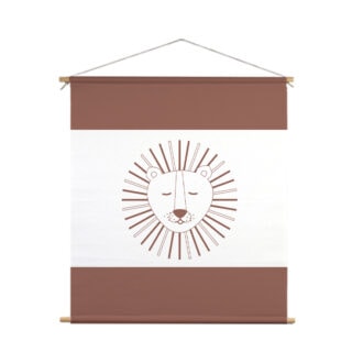 XL textielposter leeuw bruin decoratie hiphuisje