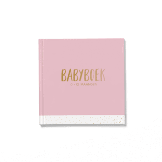 babyboek zachtroze invulboek eerste jaar