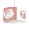 oudroze hanglamp met eenhoorn print - hip huisje