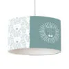 hanglamp met leeuwen in groen voor de kinderkamer - hiphuisje