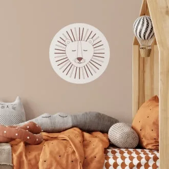 muurcirkel leeuw bruin 40cm hiphuisje