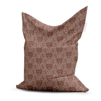 zitzak met leeuw in bruin achterzijde hiphuisje kopiëren