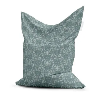 zitzak met leeuwen in groen achterzijde hiphuisje kopiëren