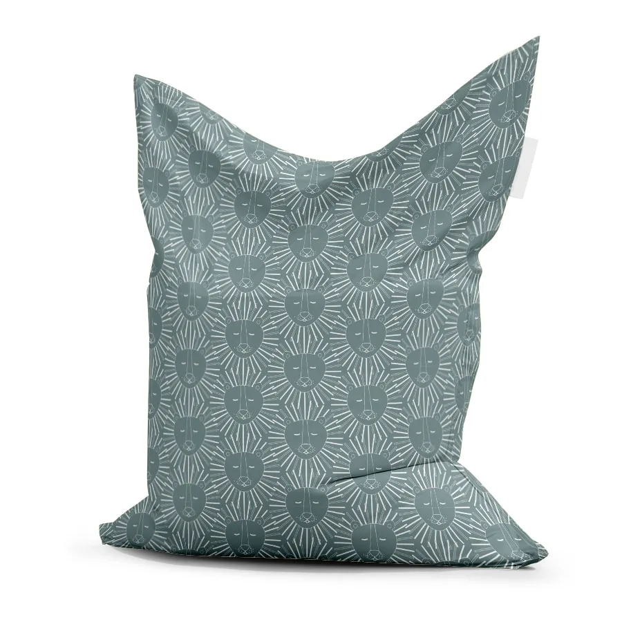 zitzak met leeuwen in groen achterzijde hiphuisje kopiëren