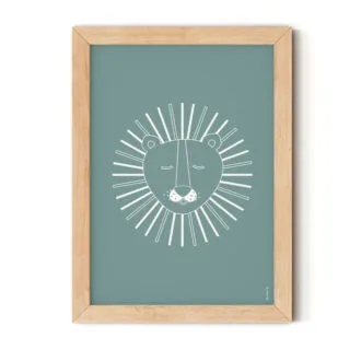 poster met leeuw in groen hiphuisje