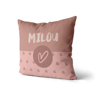 naamkussen meisje roze hartje hiphuisje