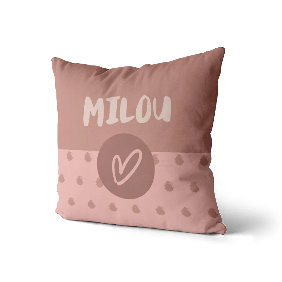 naamkussen meisje roze hartje hiphuisje