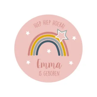 traktatie regenboog prikkers geboorte verjaardag meisje hiphuisje