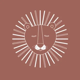 Behang leeuw bruin hiphuisje kopiëren