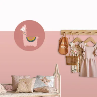 muurcirkel oudroze lama hiphuisje