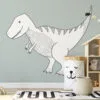 XL behang dino t rex groen jongenskamer