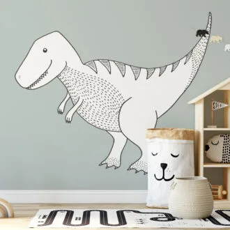 XL behang dino t rex groen hiphuisje