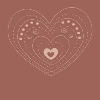 foto Behang xl hart bruin hiphuisje kopie kopiëren