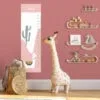 groeimeter muursticker lama roze wit kinderkamer