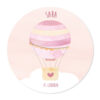 Geboortesticker met luchtballon in roze tinten 3 geboortesticker raam luchtballon roze geel hiphuisje