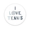muurcirkel wit met i love tennis print hiphuisje