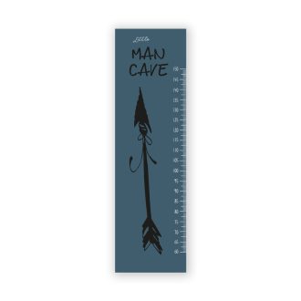 muursticker groeimeter blauw jongenskamer little man cave hiphuisje kopiëren