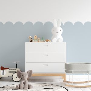 behang golfjes lichtblauw kinderkamer -hiphuisje