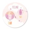 naamcirkel met roze luchtballonnen voor de kinderkamer. Hip Huisje.