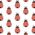 lieveheersbeestjes rood wit patroon 50 cm kopie