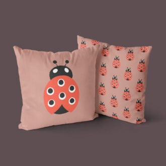 kussen oudroze lieveheersbeestjes hiphuisje