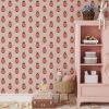 meisjeskamer met lieveheersbeestjesbehang in lichtroze voor de meisjeskamer hip huisje