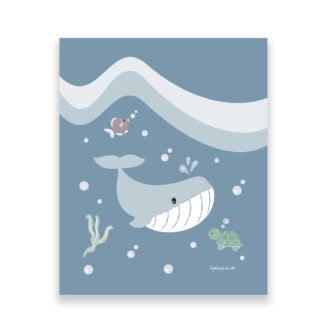 deken met walvis print voor de kinderkamer