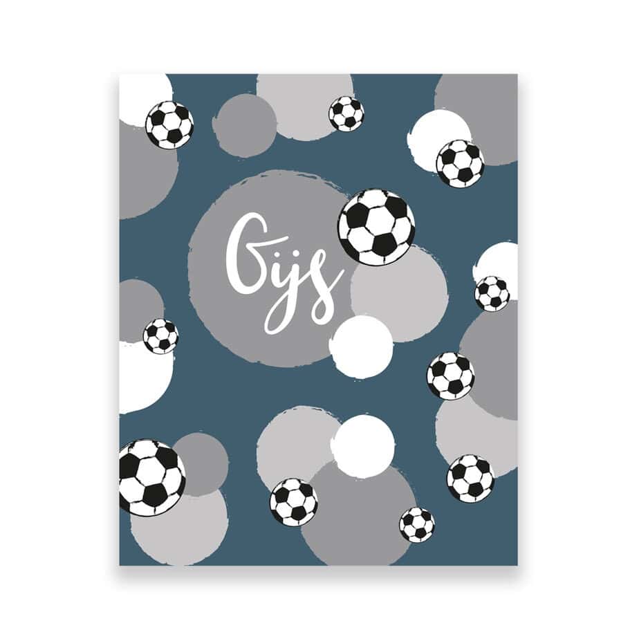 Fleece deken met voetbal print en naam of tekst 2 deken voetbal met naam voor de kinderkamer hiphuisje