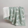 fleece deken dino groen voor de kinderkamer - hiphuisje